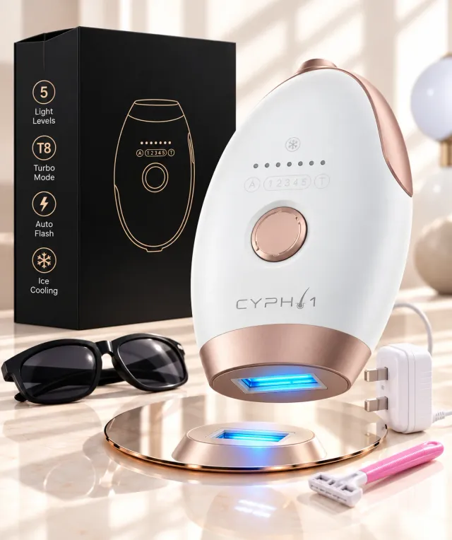 CYPH/1 IPL Hair Removal Device with accessories